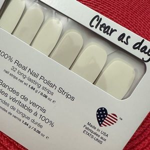 Color Street Nail Polish Strips *Clear As Day* Clear Overlay